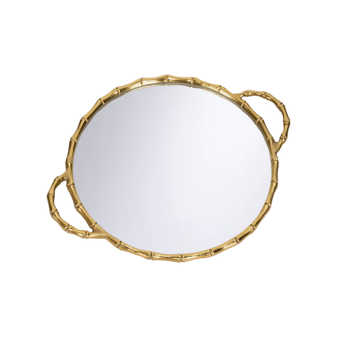 Bamboo Mirrored Round Tray