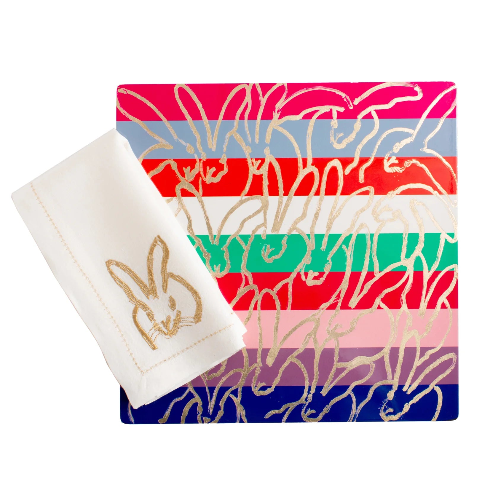Banded Bunny Gold Leaf & Lacquer Placemats