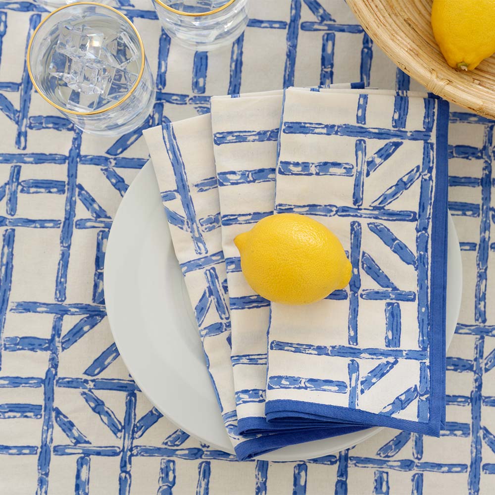 Blue Bamboo Napkins | Set of 4