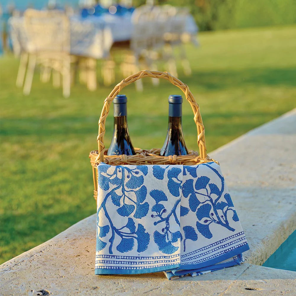 Ginkgo Blue Tea Towels