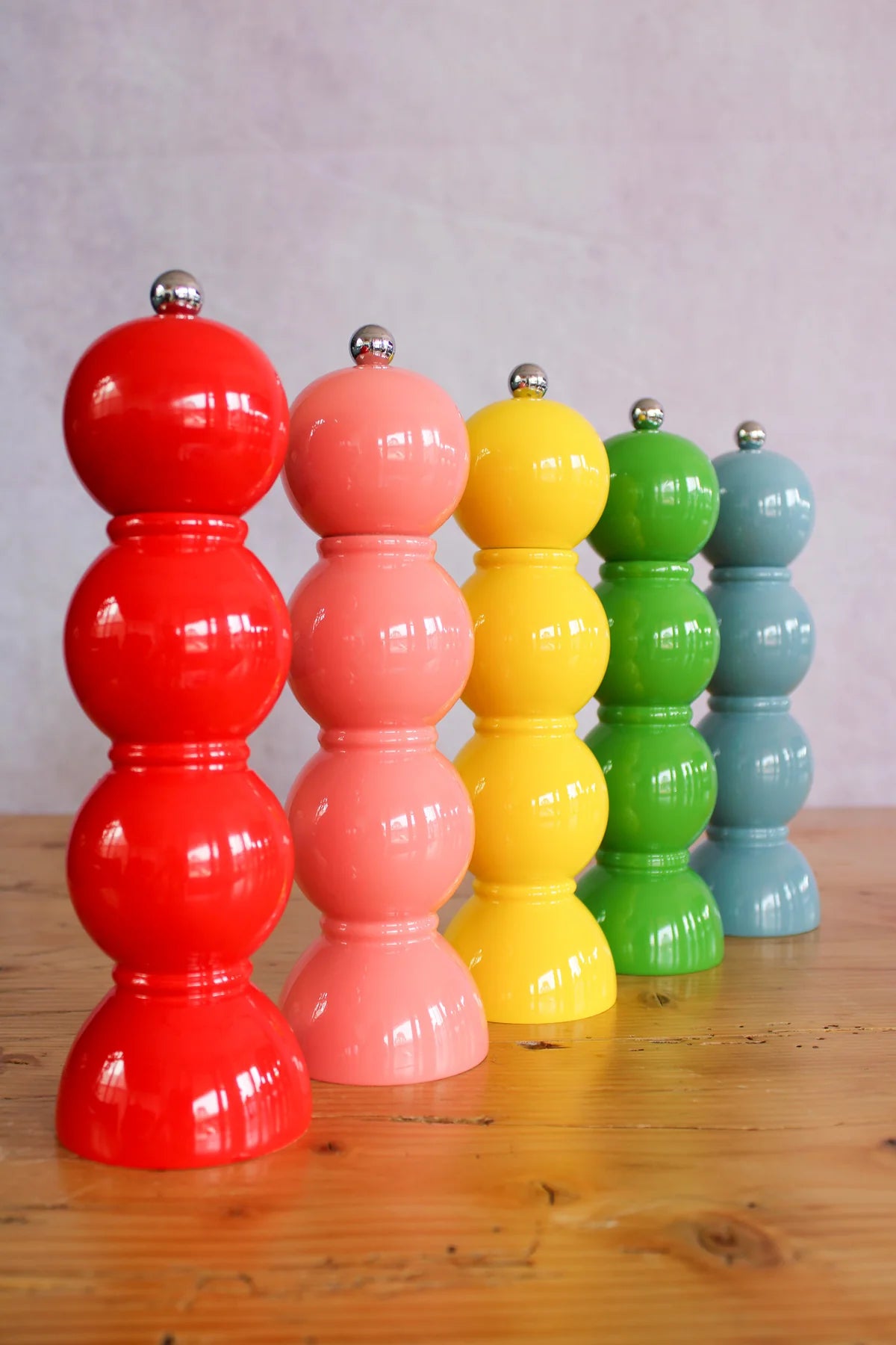 Leaf Green Bobbin Salt or Pepper Mill