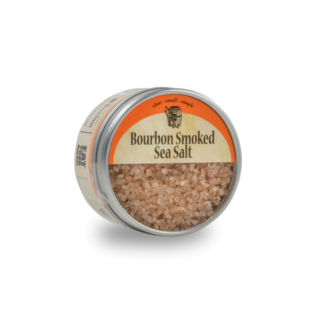 Bourbon Smoked Sea Salt container on a white background