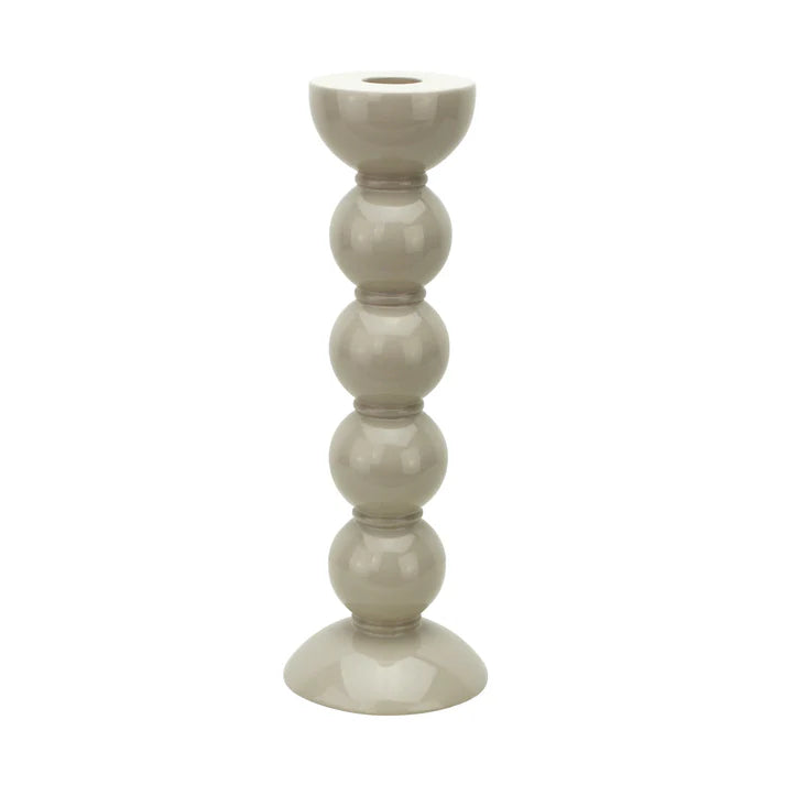 Tall Cappuccino Bobbin Candlestick