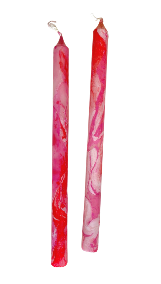 Candela Rosa Set of 2 Taper Candles