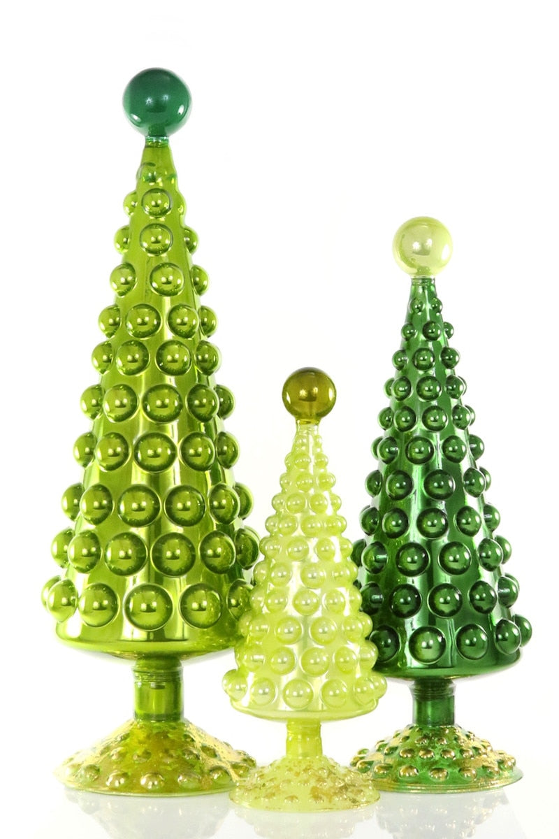 Green Mid-Century Modern Hobnail Tree