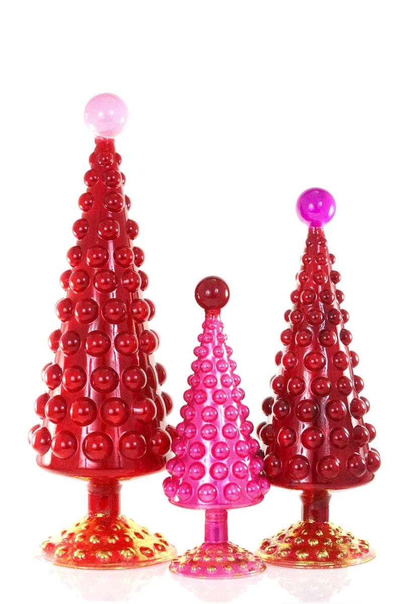 Rouge Mid-Century Modern Hobnail Tree