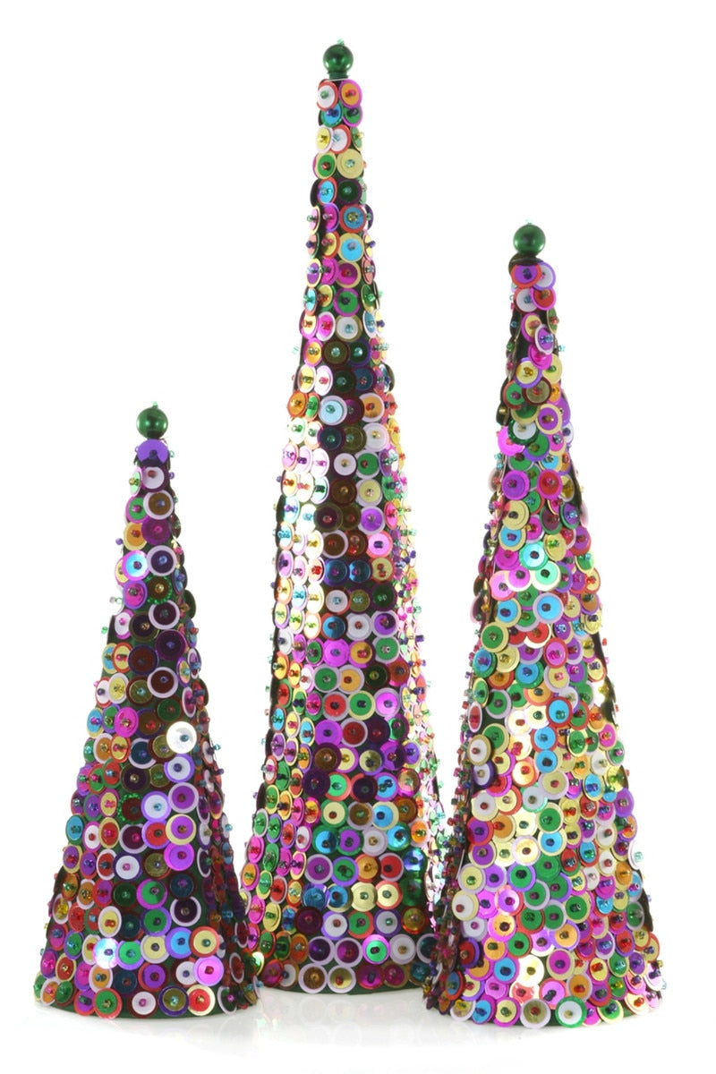 Multi-Color Beaded and Sequined Tree
