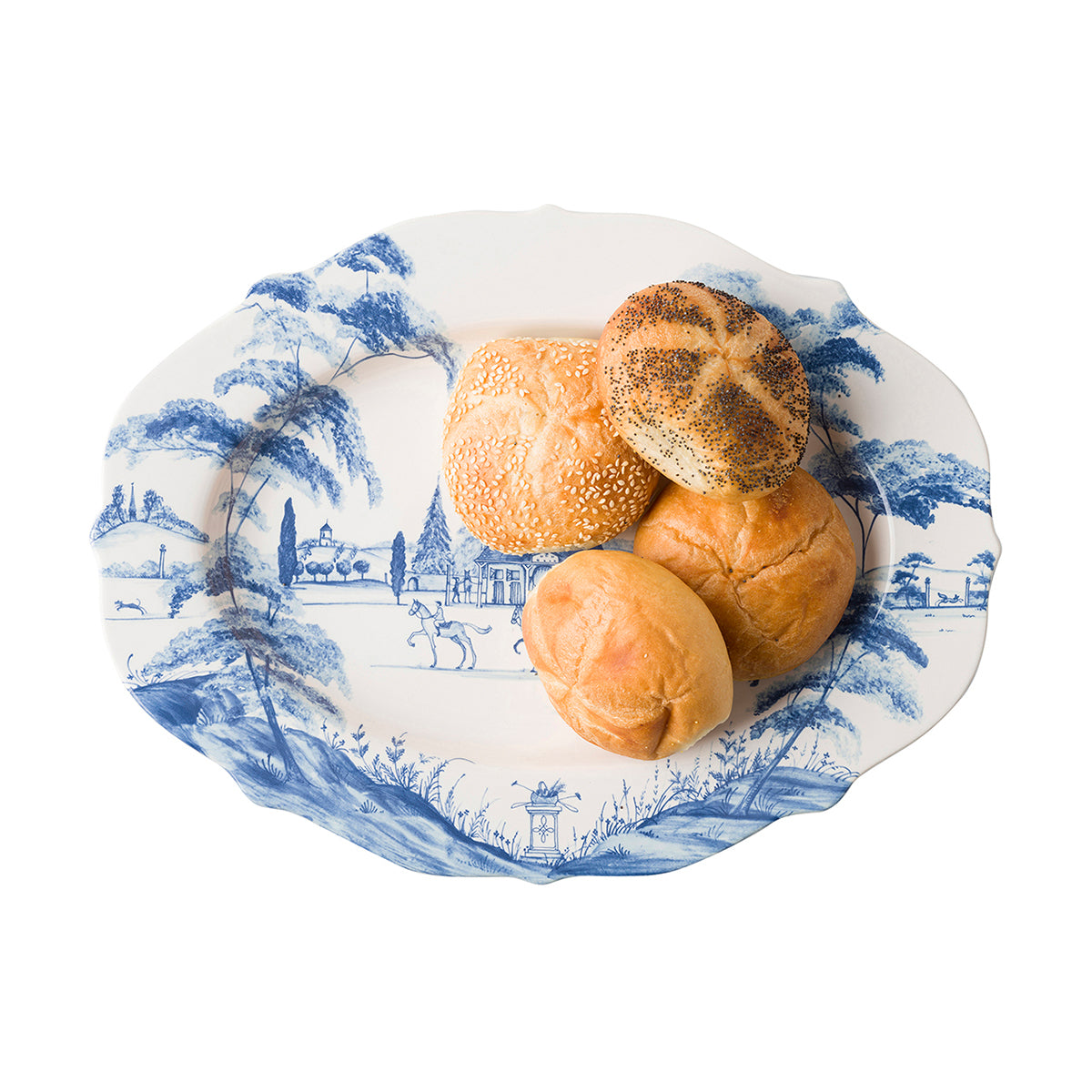 Country Estate Delft Blue 15" Serving Platter