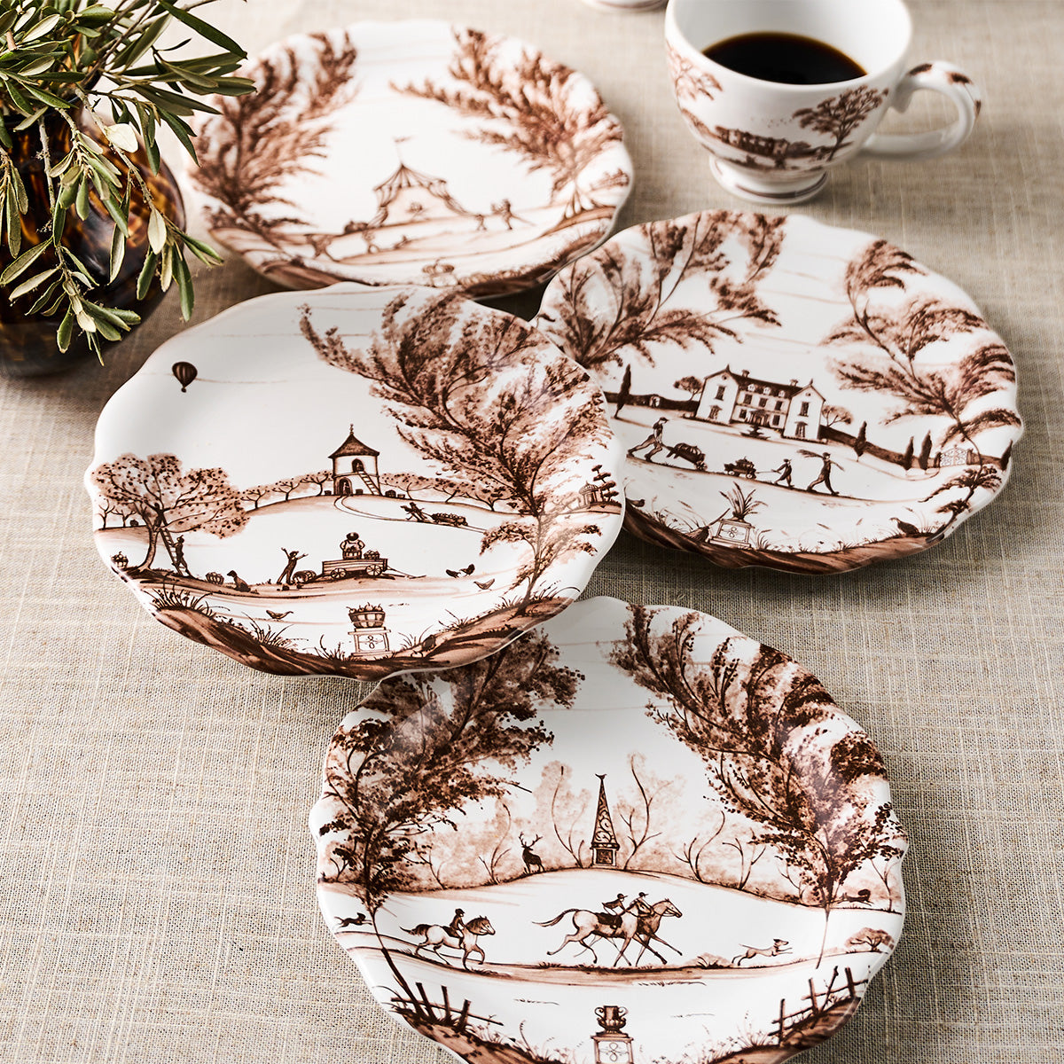 Country Estate Harvest Party Plate - Set of 4