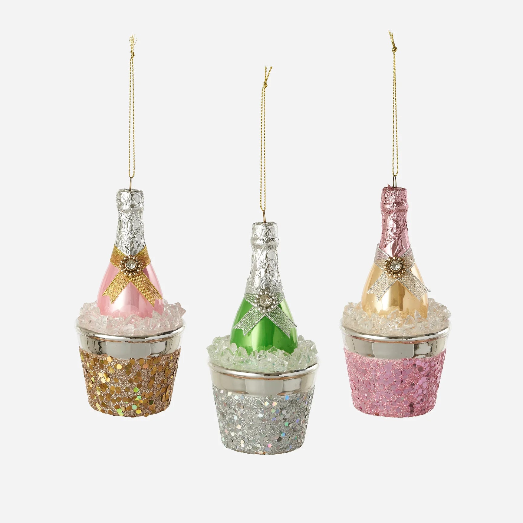 Gold Champagne Bucket Ornament