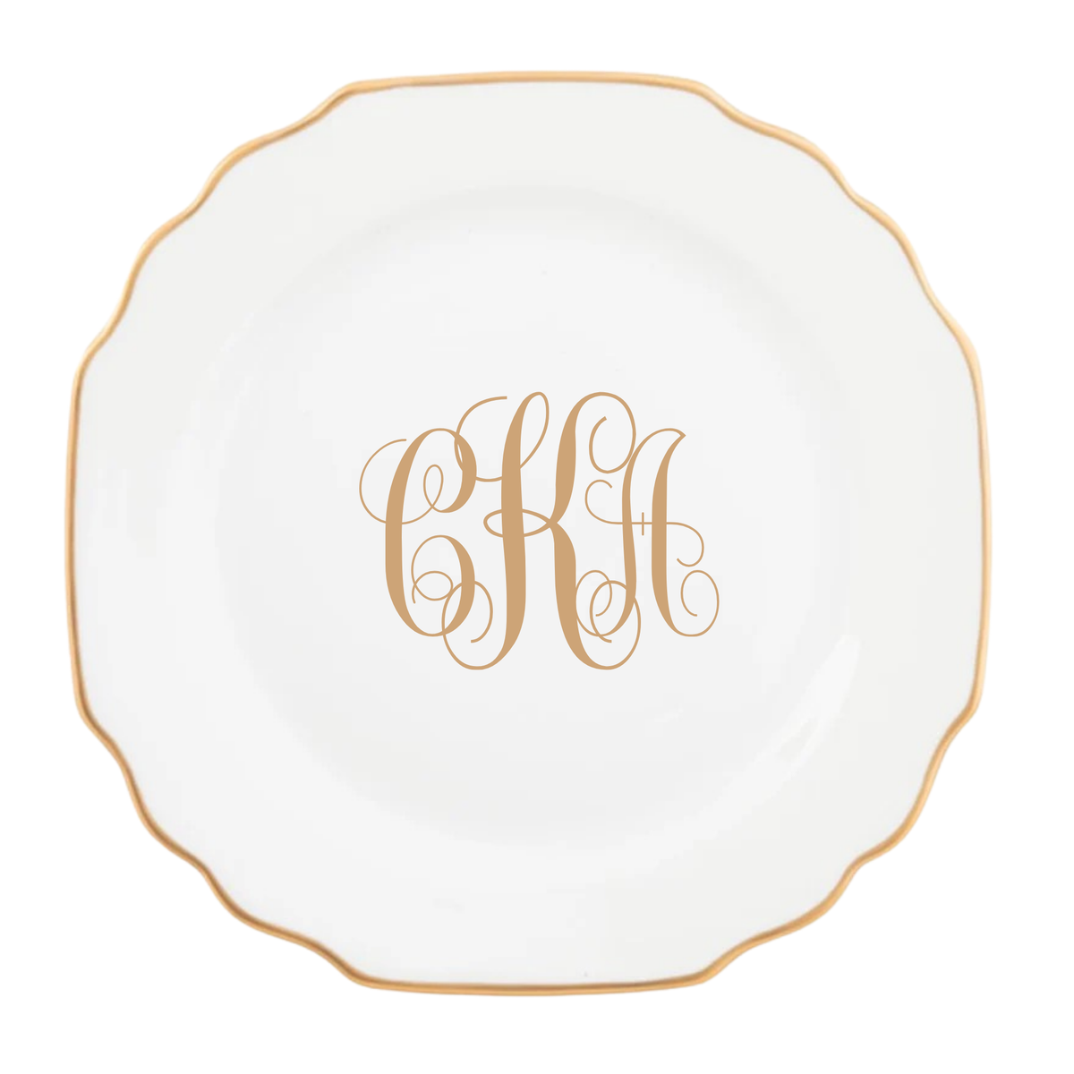 Ultra-White Georgian Gold Salad Plate - CKA