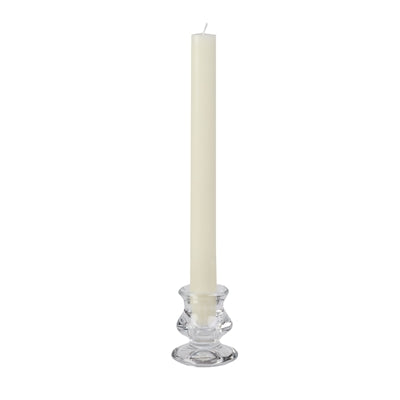 10" Ivory Cream Taper Candle Pair
