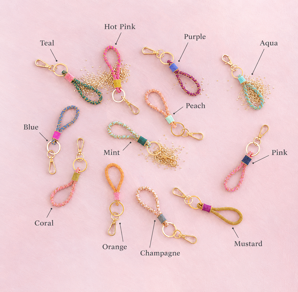 Cosmic Confetti Key Ring Loop