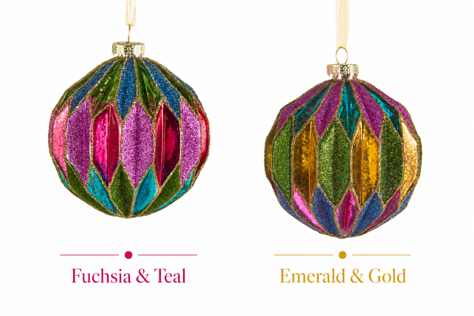 Antiqued Glitter Ball Ornament