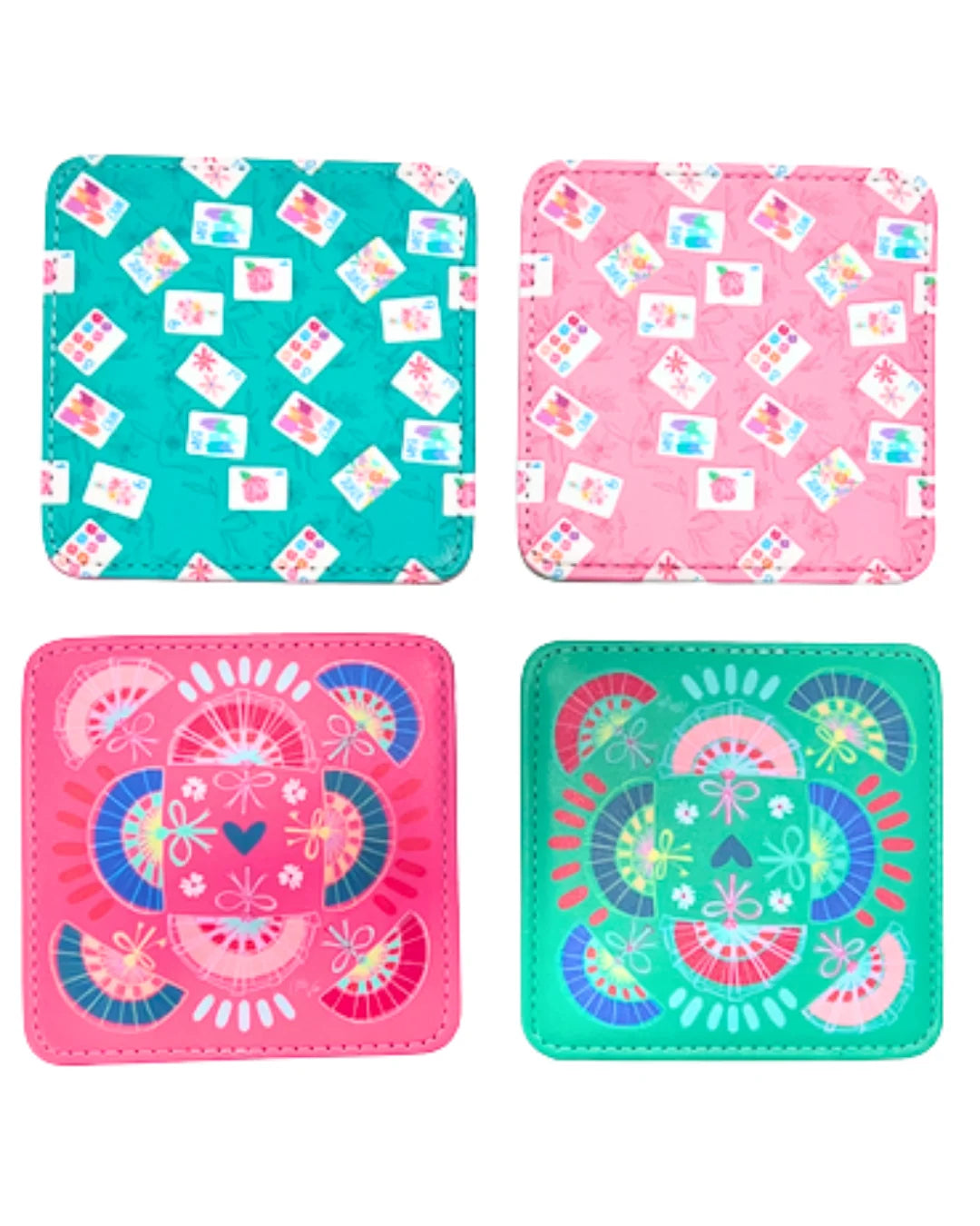 Bonjour Mahjong Coasters | Set of 4