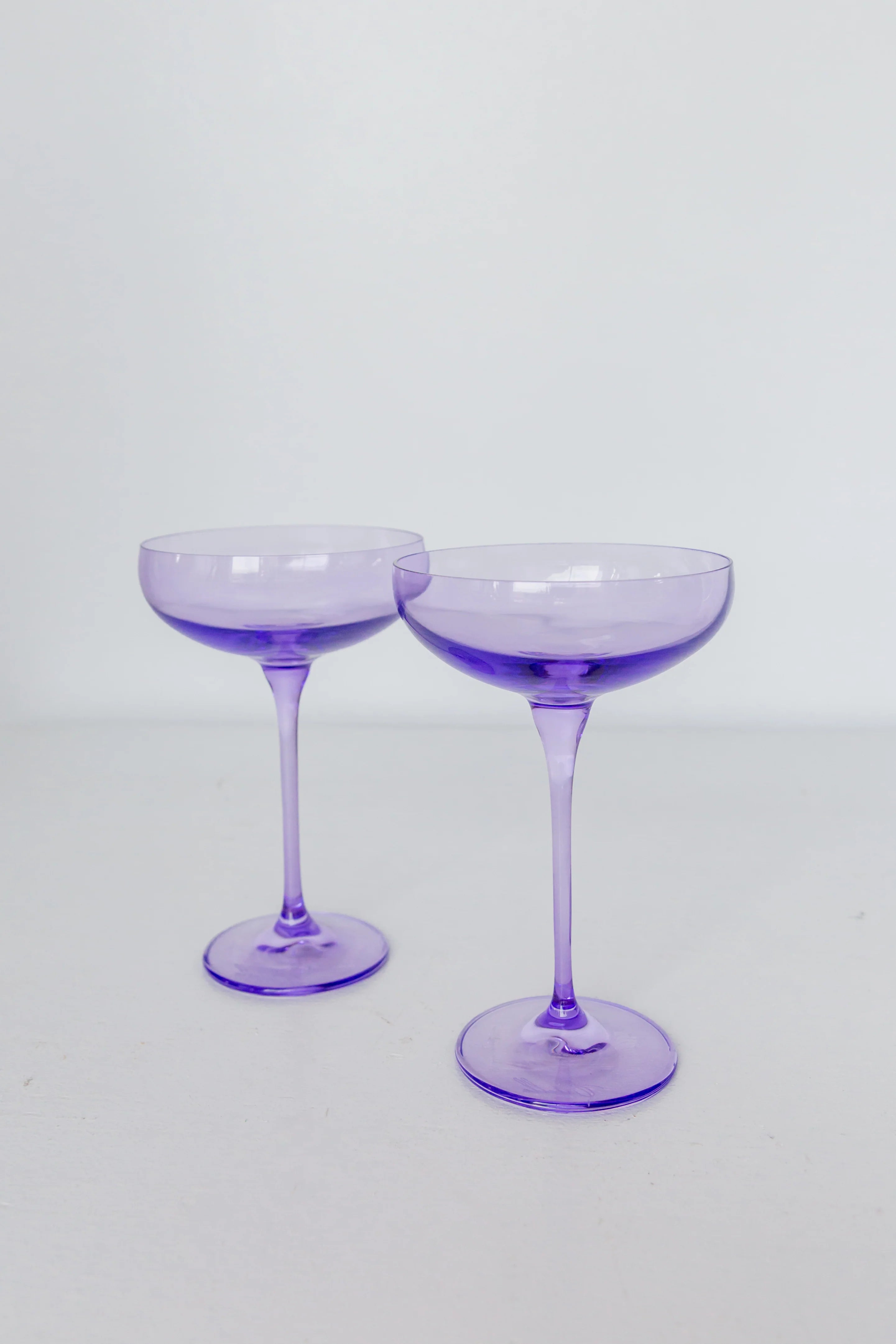Estelle Colored Champagne Coupe Stemware {Lavender}_Pair
