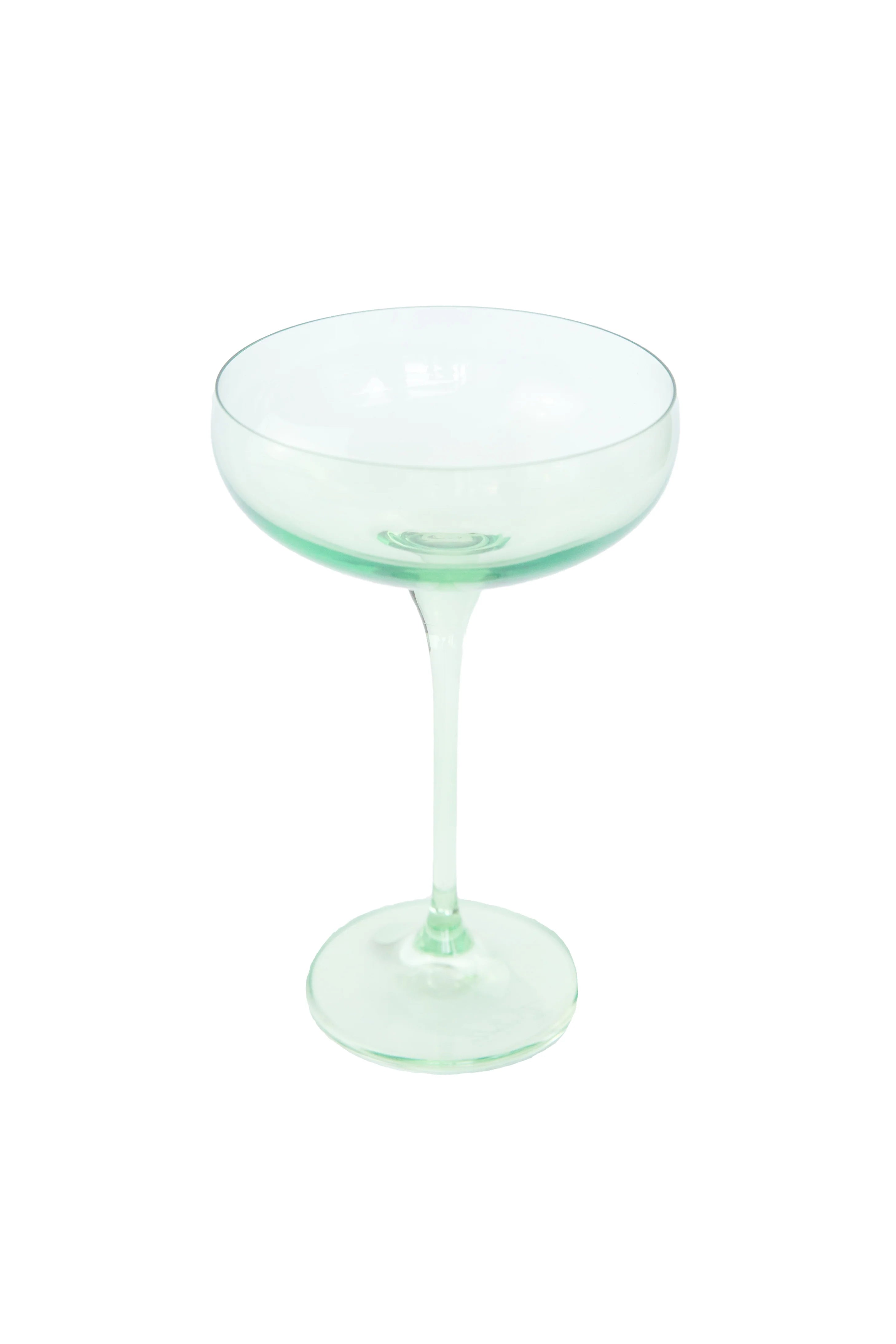 Estelle Champagne Coupe Stemware - Single - Mint Green