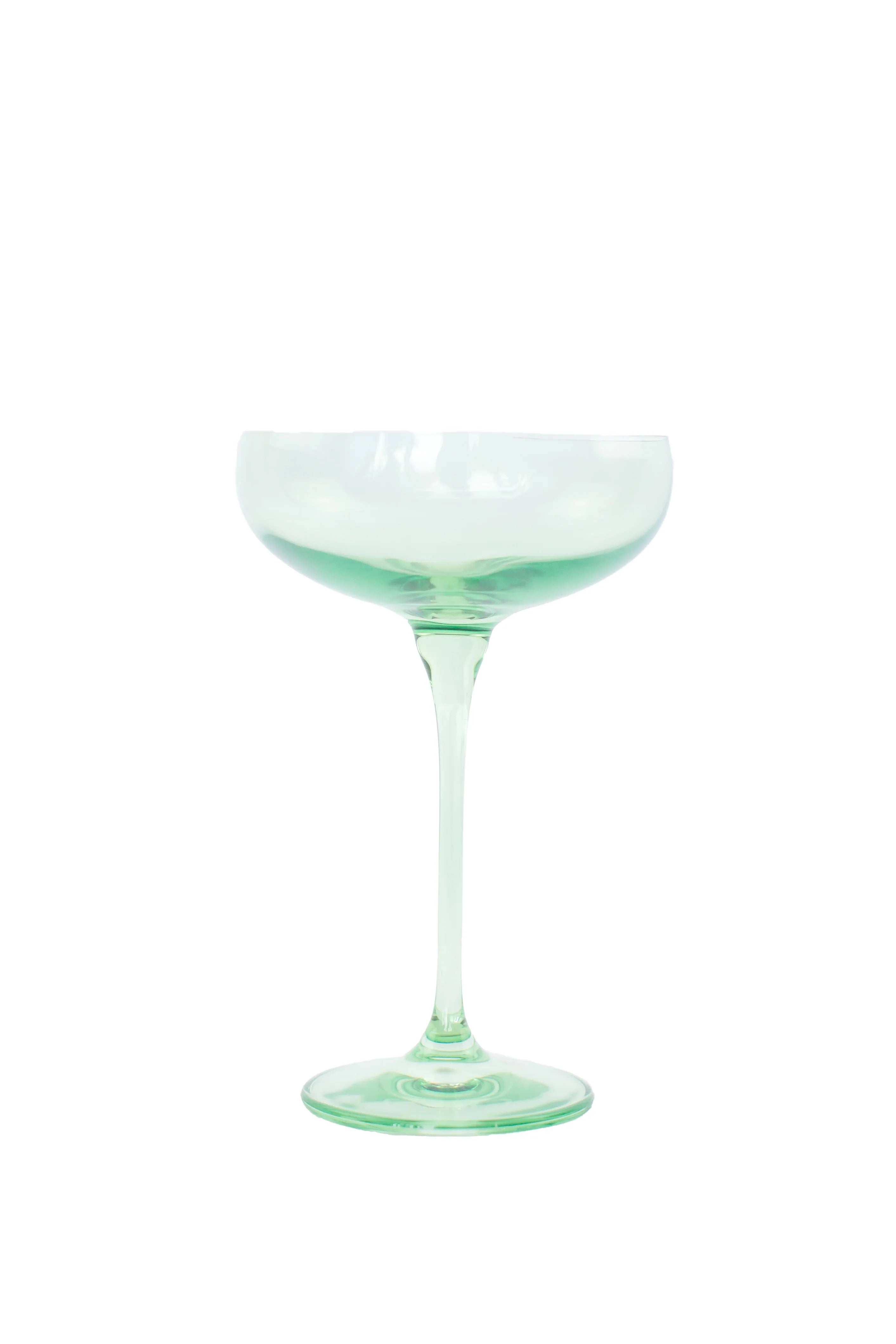 Estelle Champagne Coupe Stemware - Single - Mint Green