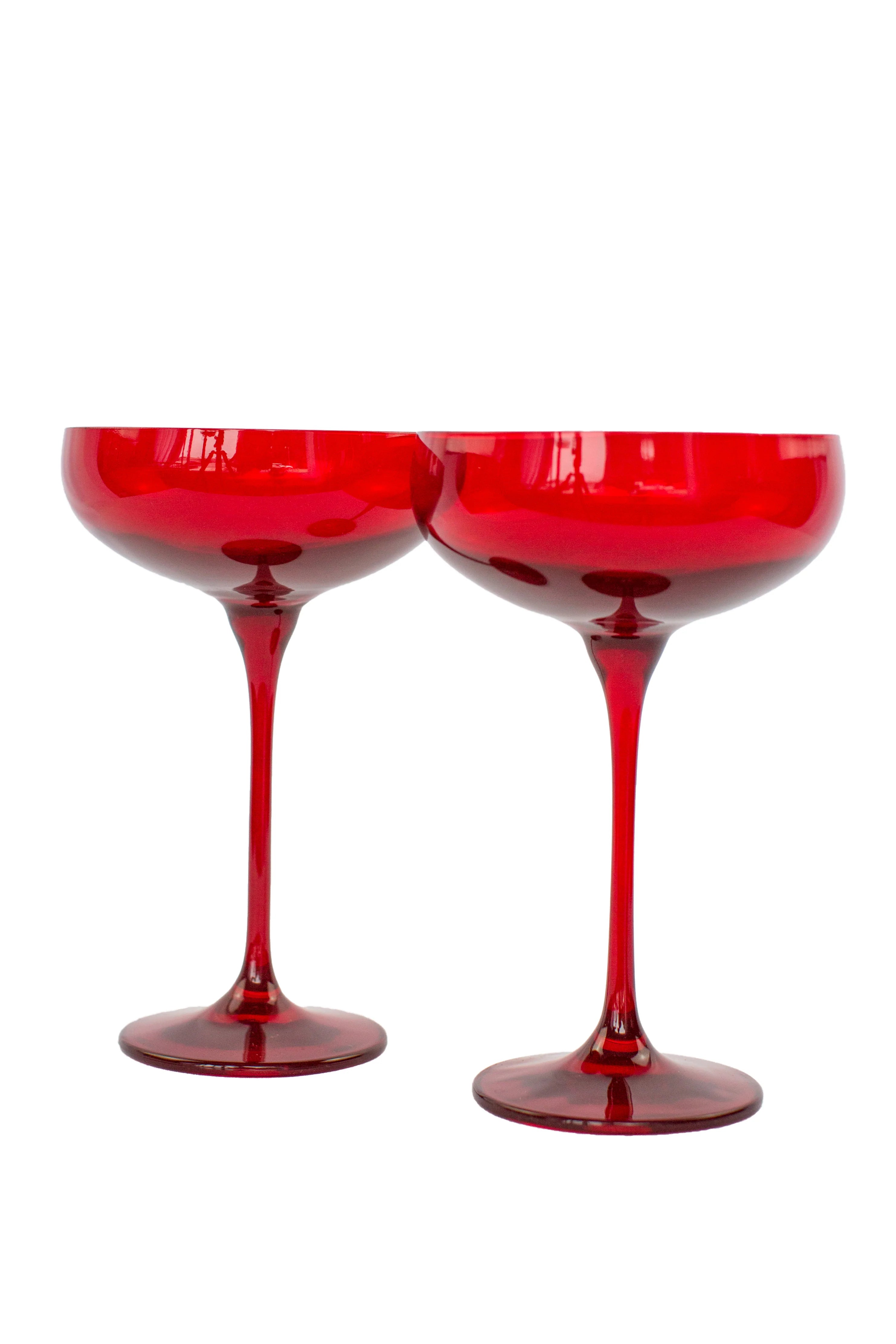 Estelle Champagne Coupe Stemware - Bundle - Red