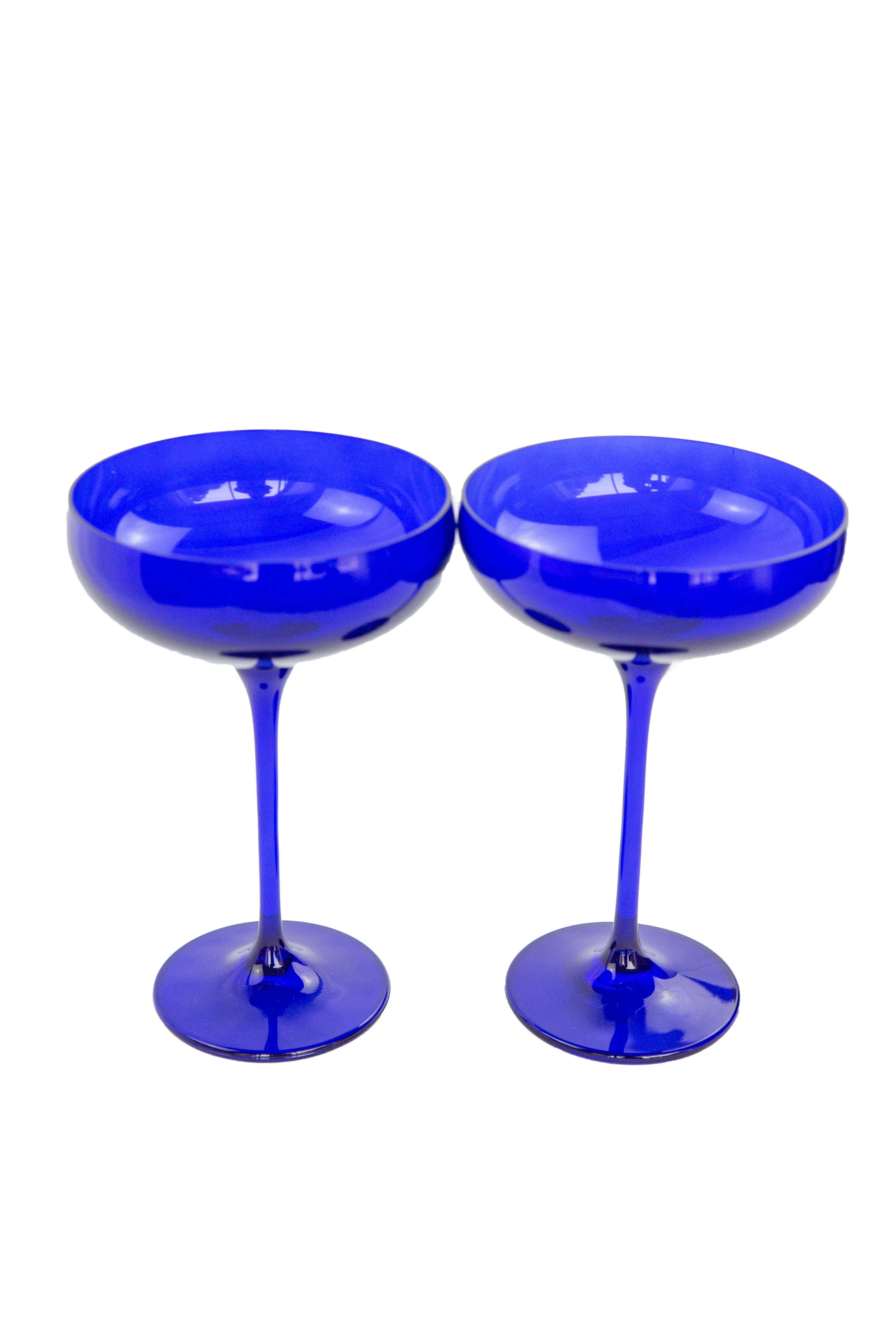 Estelle Champagne Coupe Stemware - Bundle - Royal Blue