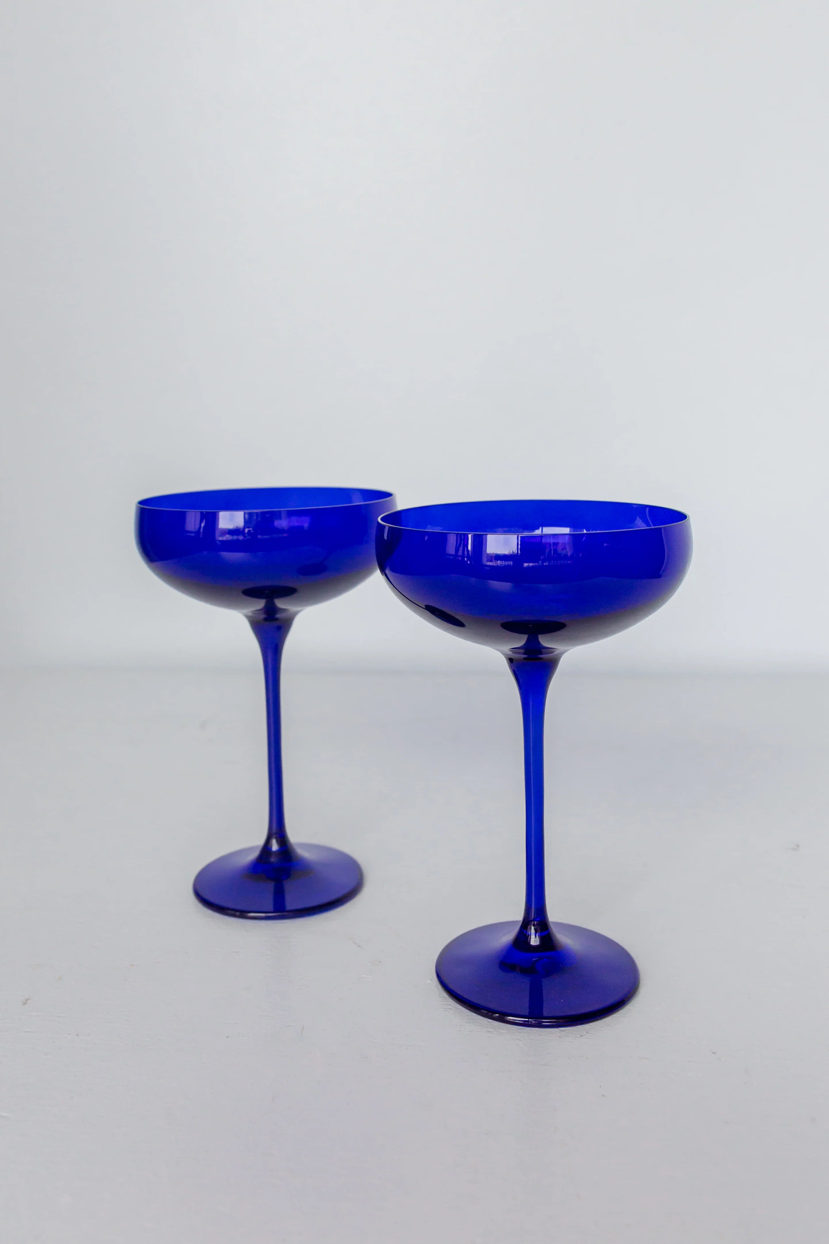 Estelle Colored Champagne Coupe Stemware {Royal Blue}_Pair