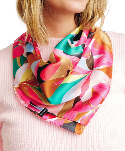 Printed Silky Bandana Scarf