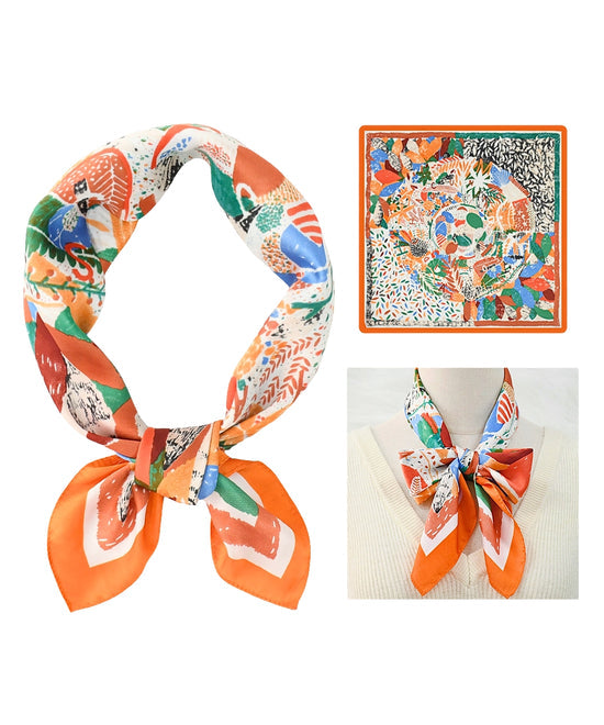 Printed Silky Bandana Scarf
