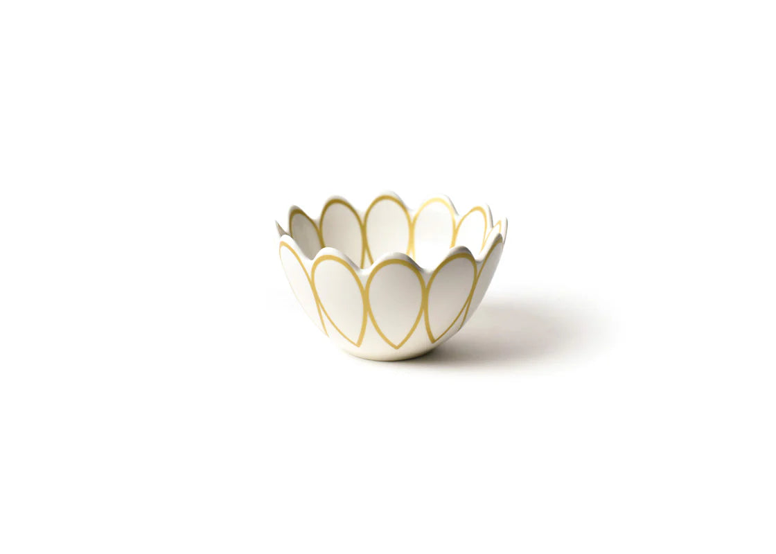 DECO GOLD SCALLOP SMALL BOWL