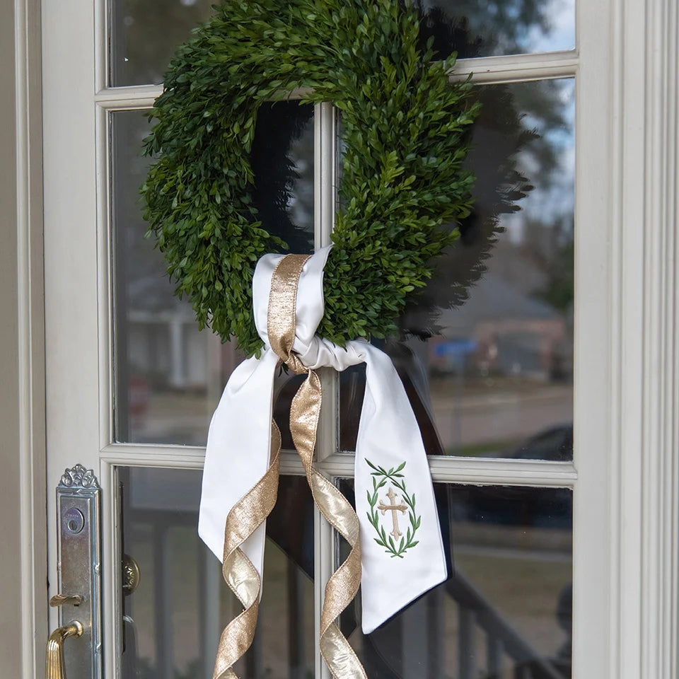 Cross Wreath Sash