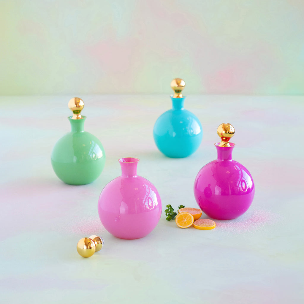 Sugar Plum Decanter with Stopper - Green