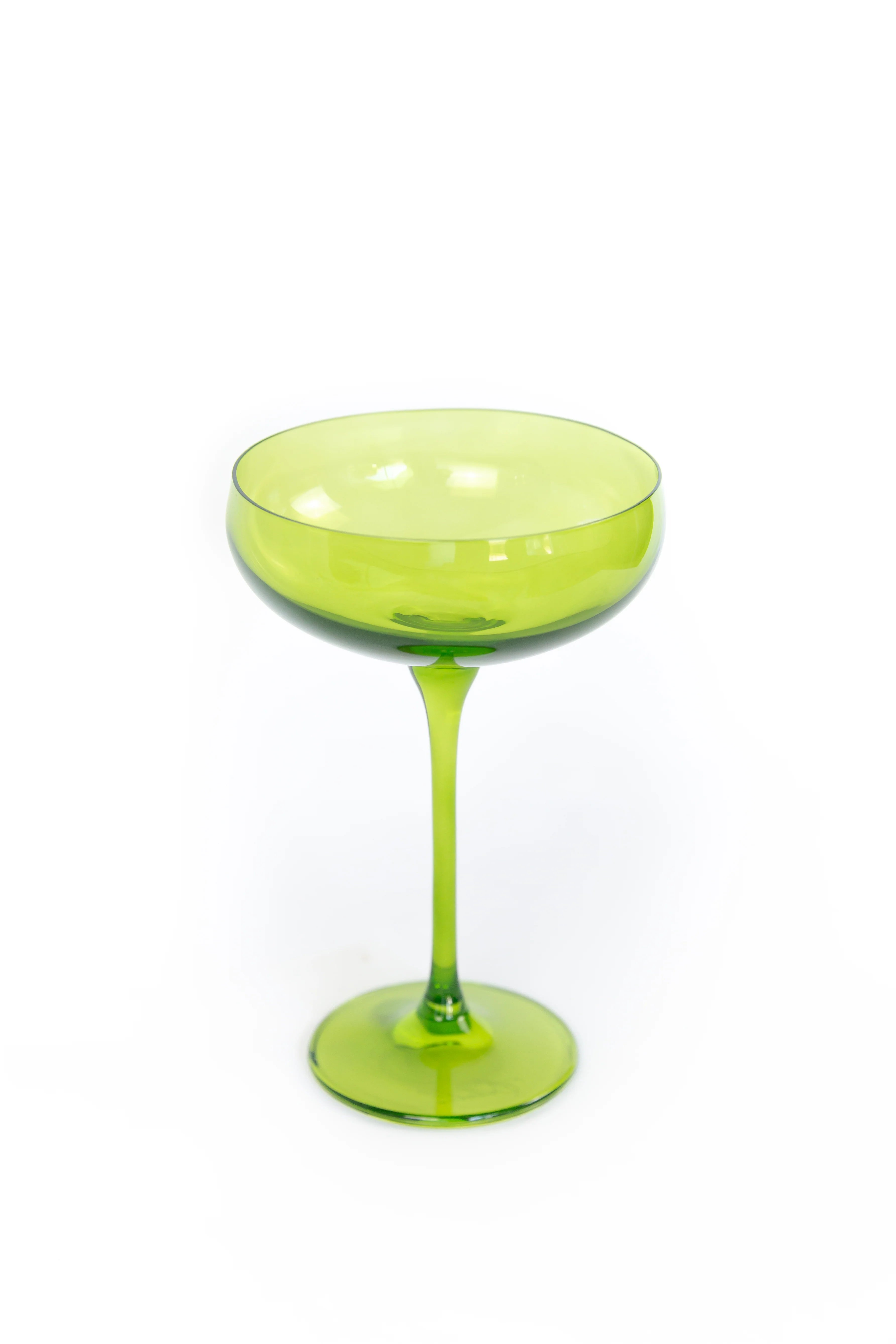 Estelle Champagne Coupe Stemware - Single - Forest Green