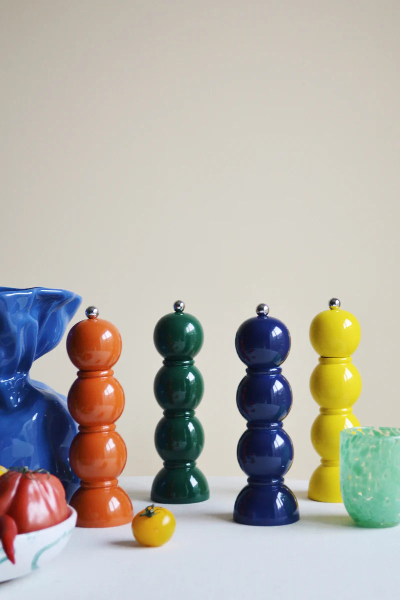 Orange Bobbin Salt or Pepper Mill