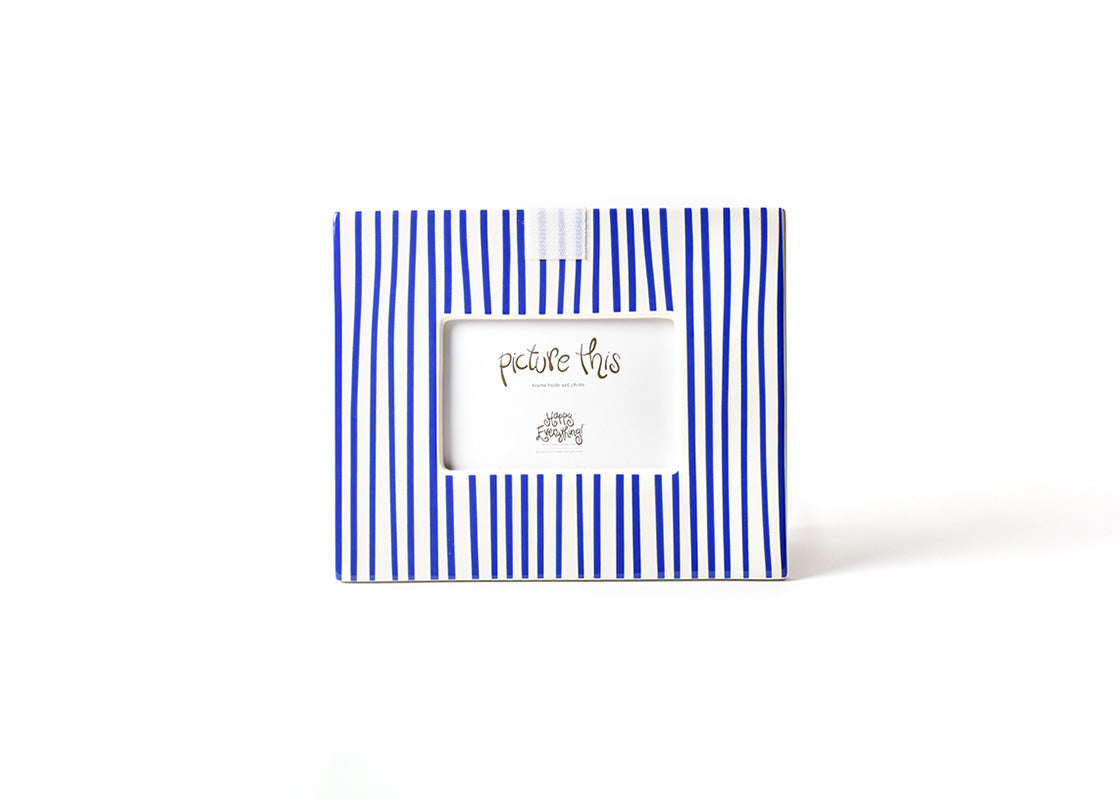 Indigo Skinny Stripe Mini Rectangle Frame