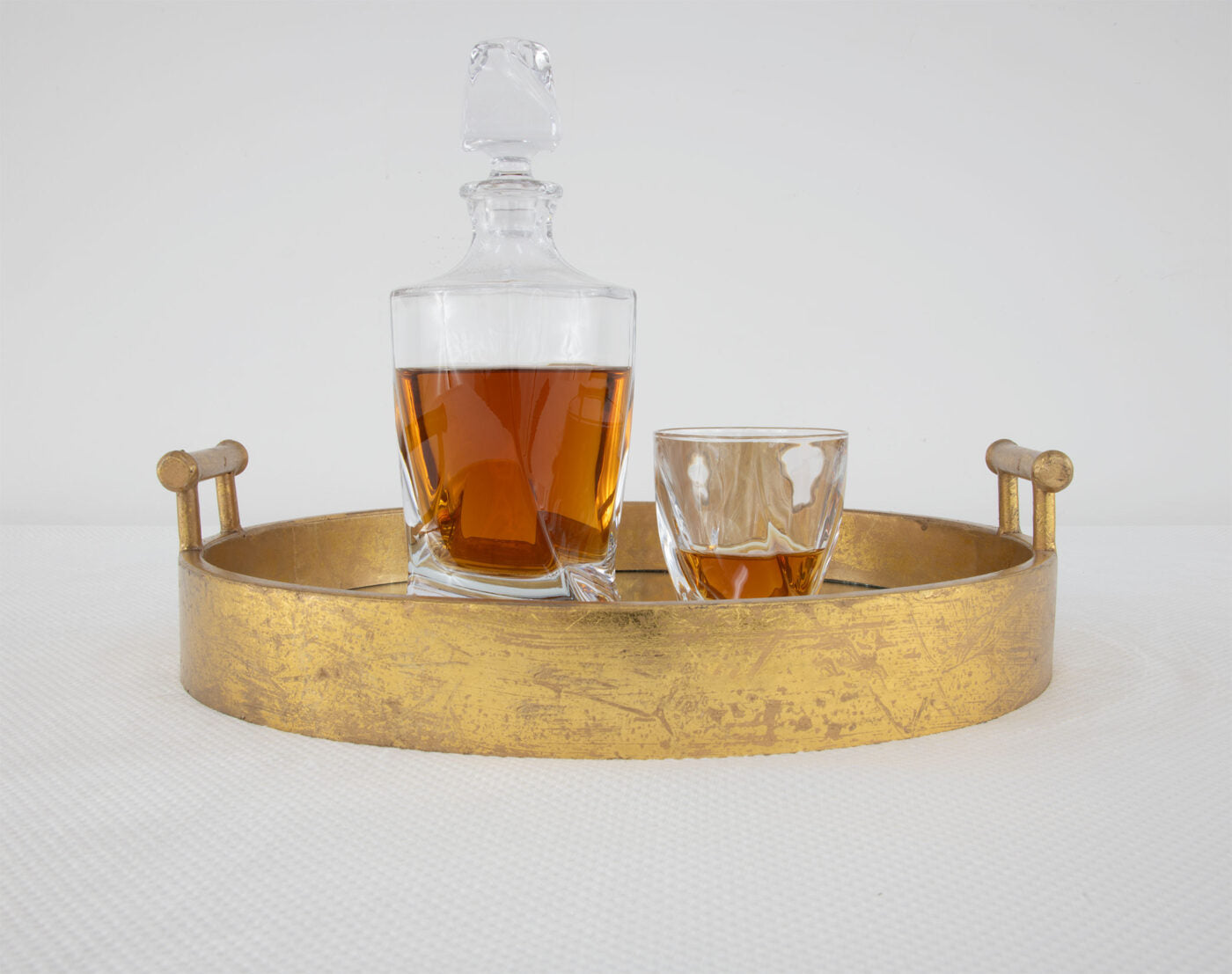 Gold Deep Round Tray