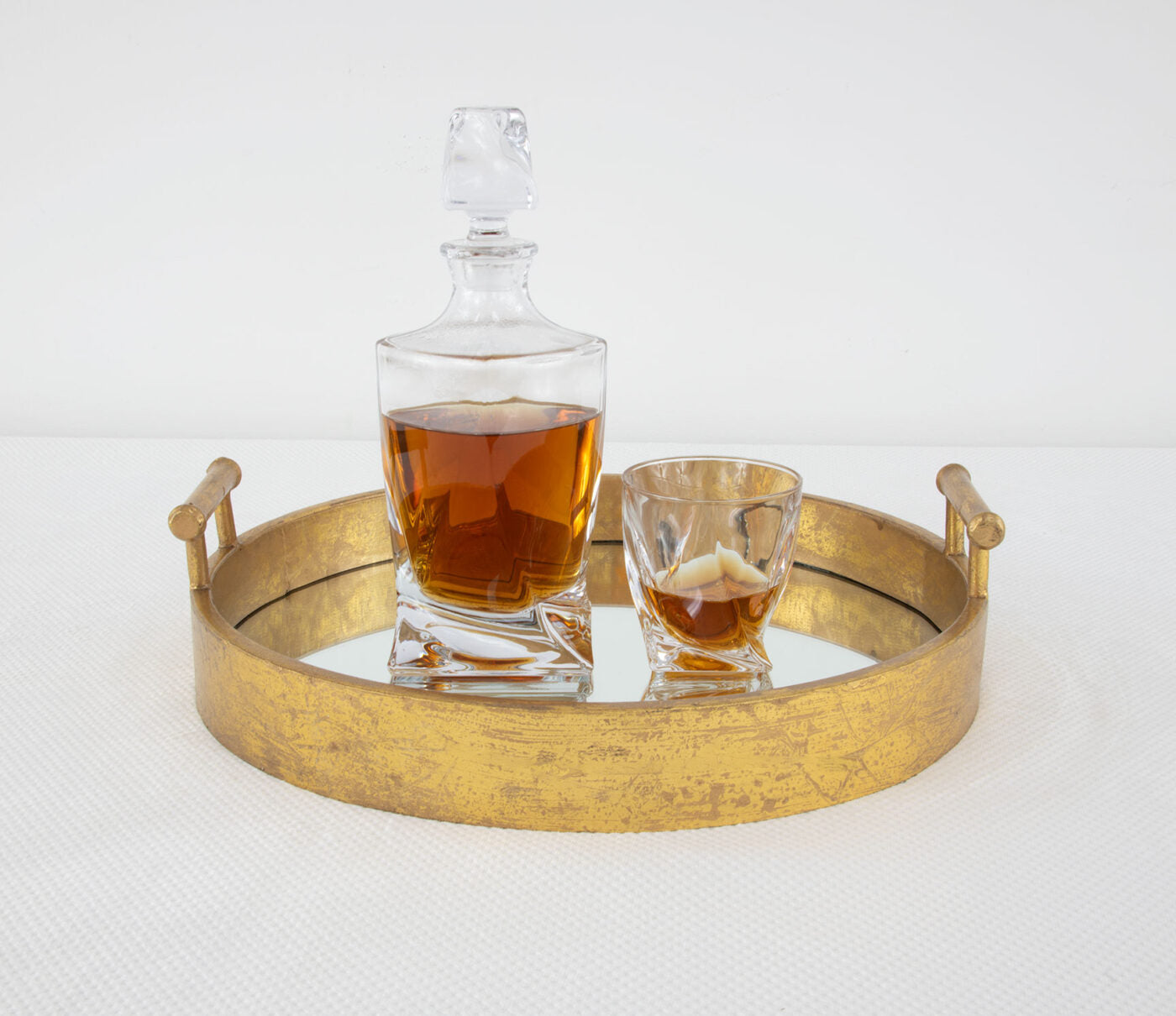 Gold Deep Round Tray