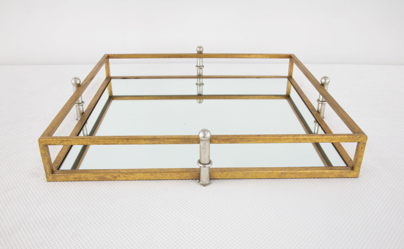 Gold/Silver Square Mirrored Tray