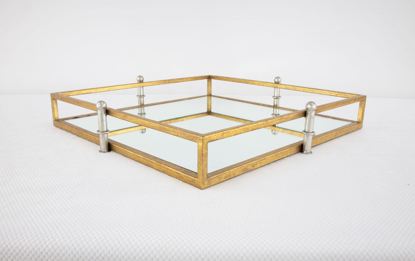 Gold/Silver Square Mirrored Tray