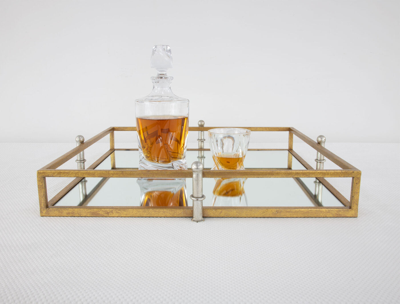 Gold/Silver Square Mirrored Tray