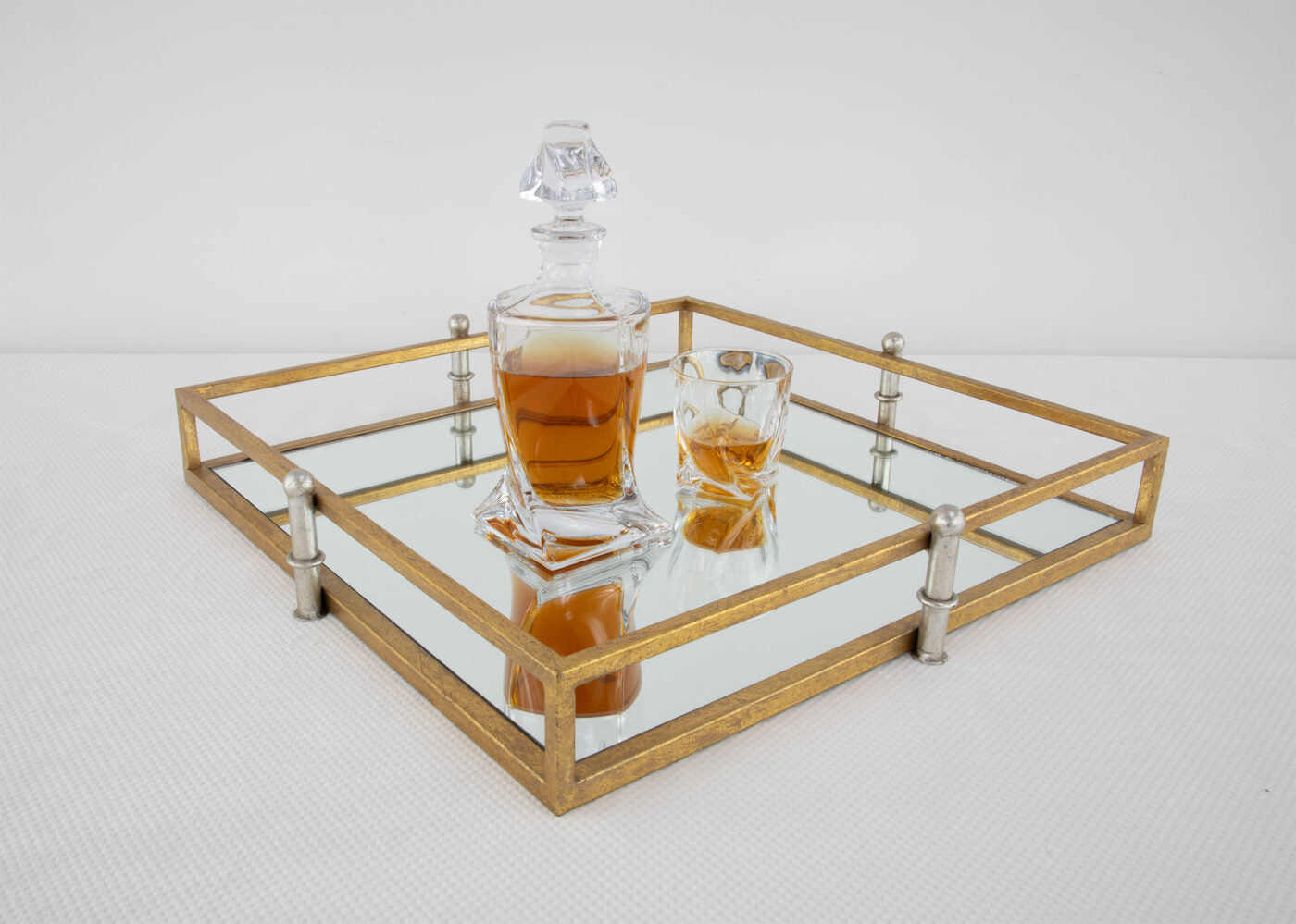 Gold/Silver Square Mirrored Tray