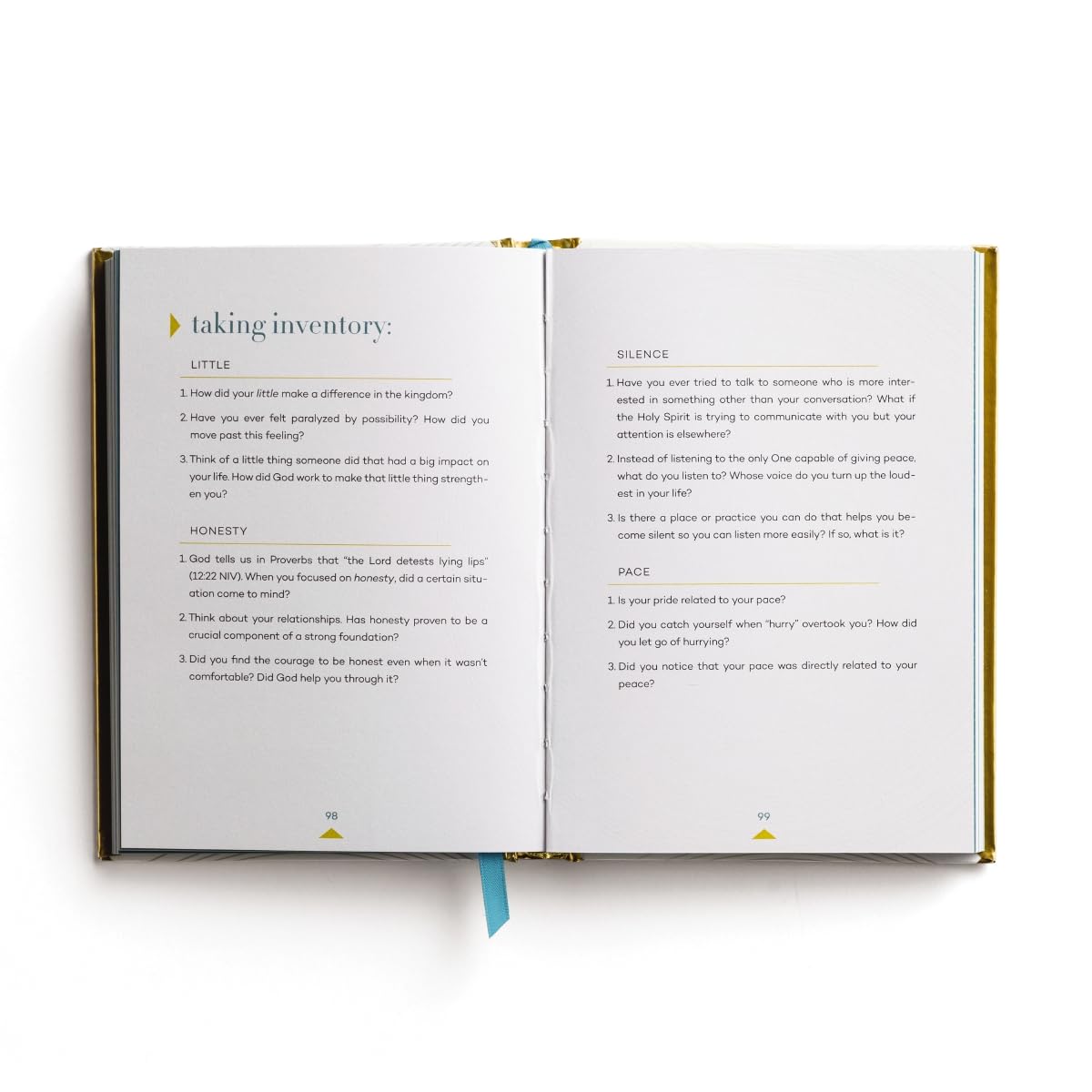 Open book with text on a white background