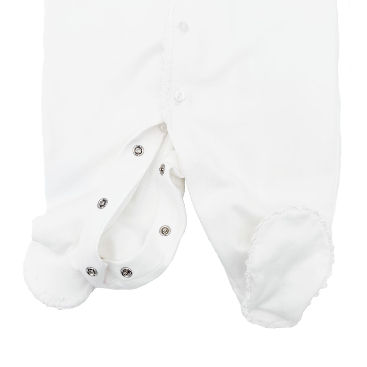 White Jersey Footed Romper