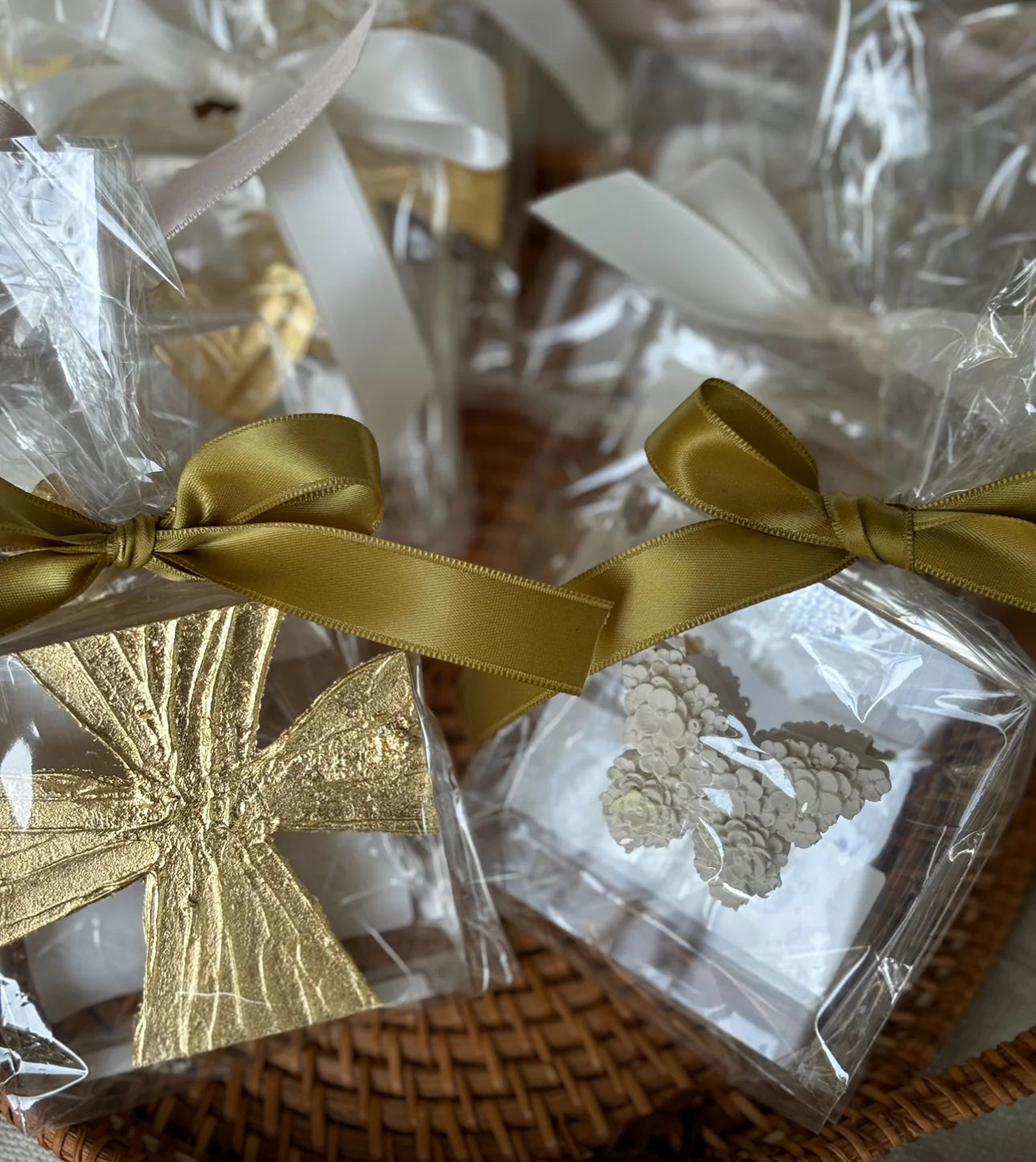 Wide Gold Cross Acrylic Block