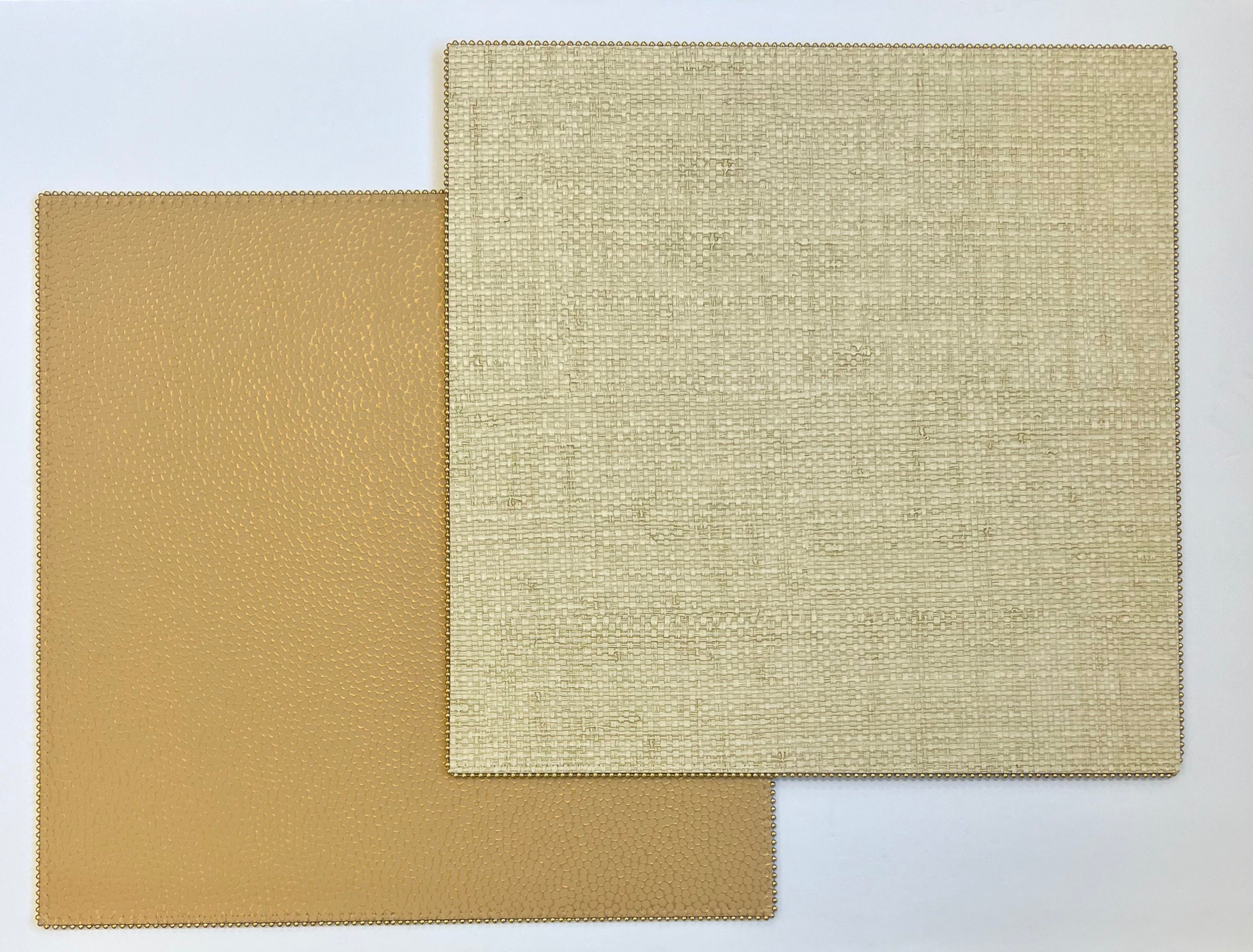 Raffia Natural/Centric Karat Reversible Square Placemat