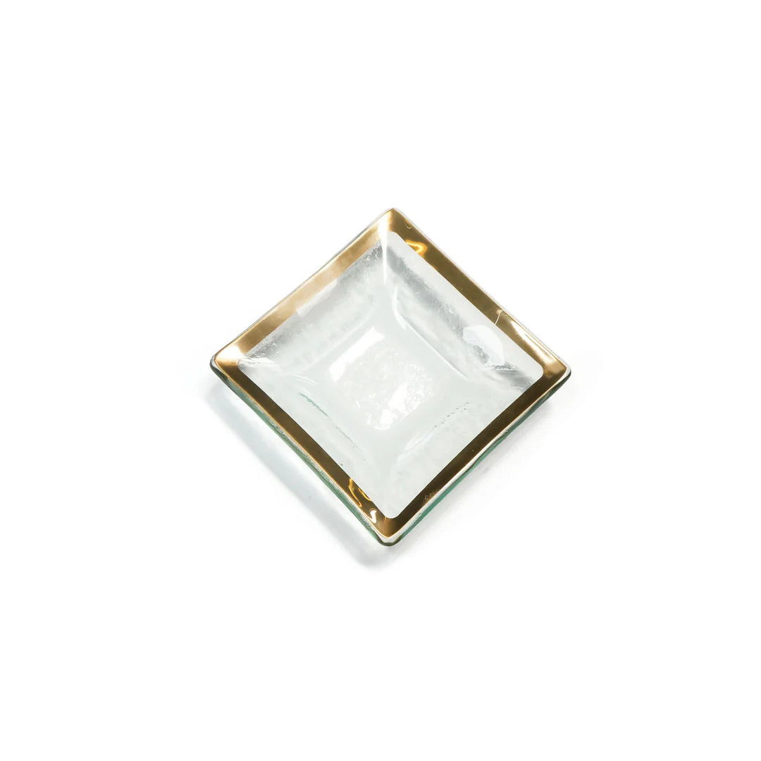 Roman Antique Small Square Dish - Gold