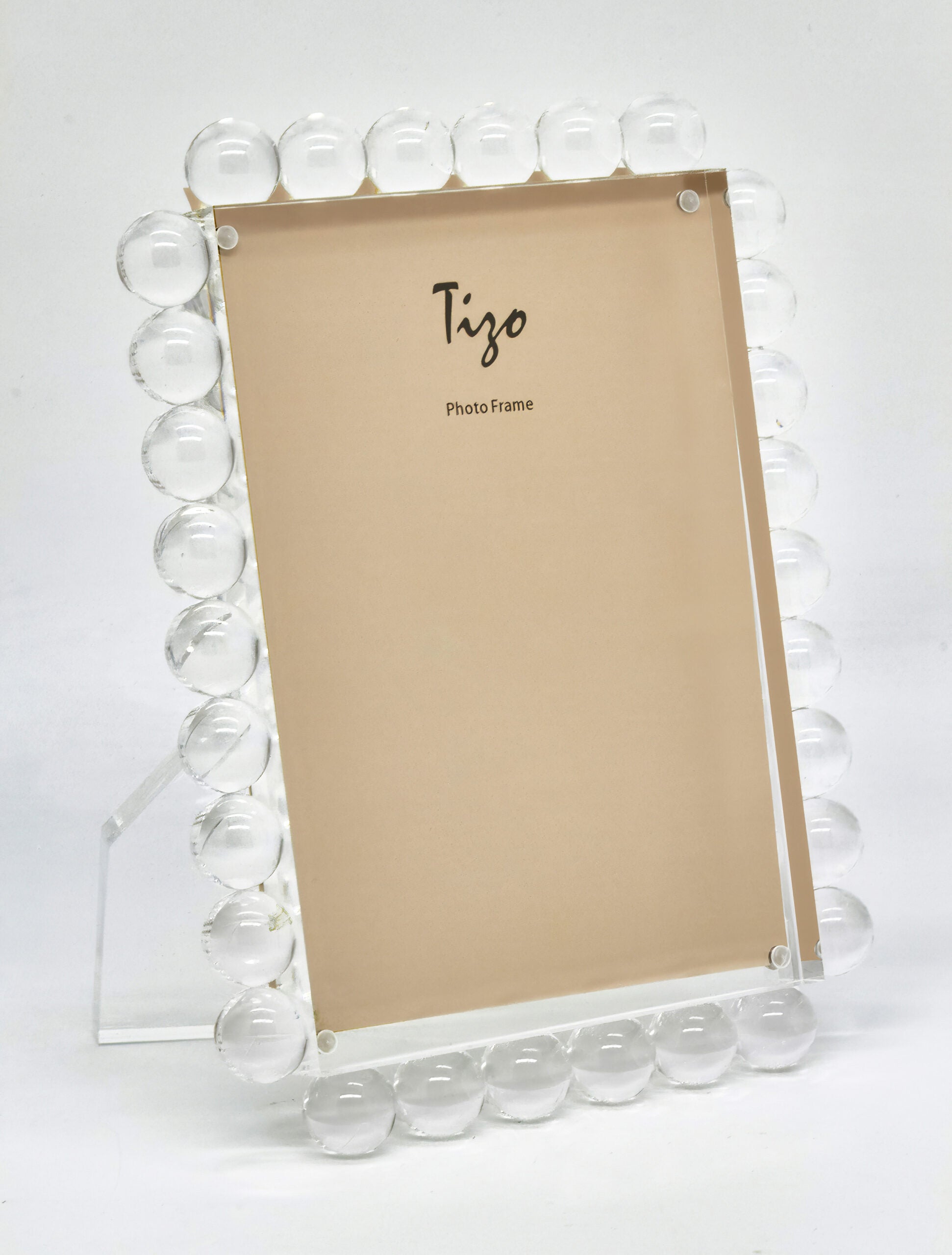 Clear Lucite Frame with Bubbles