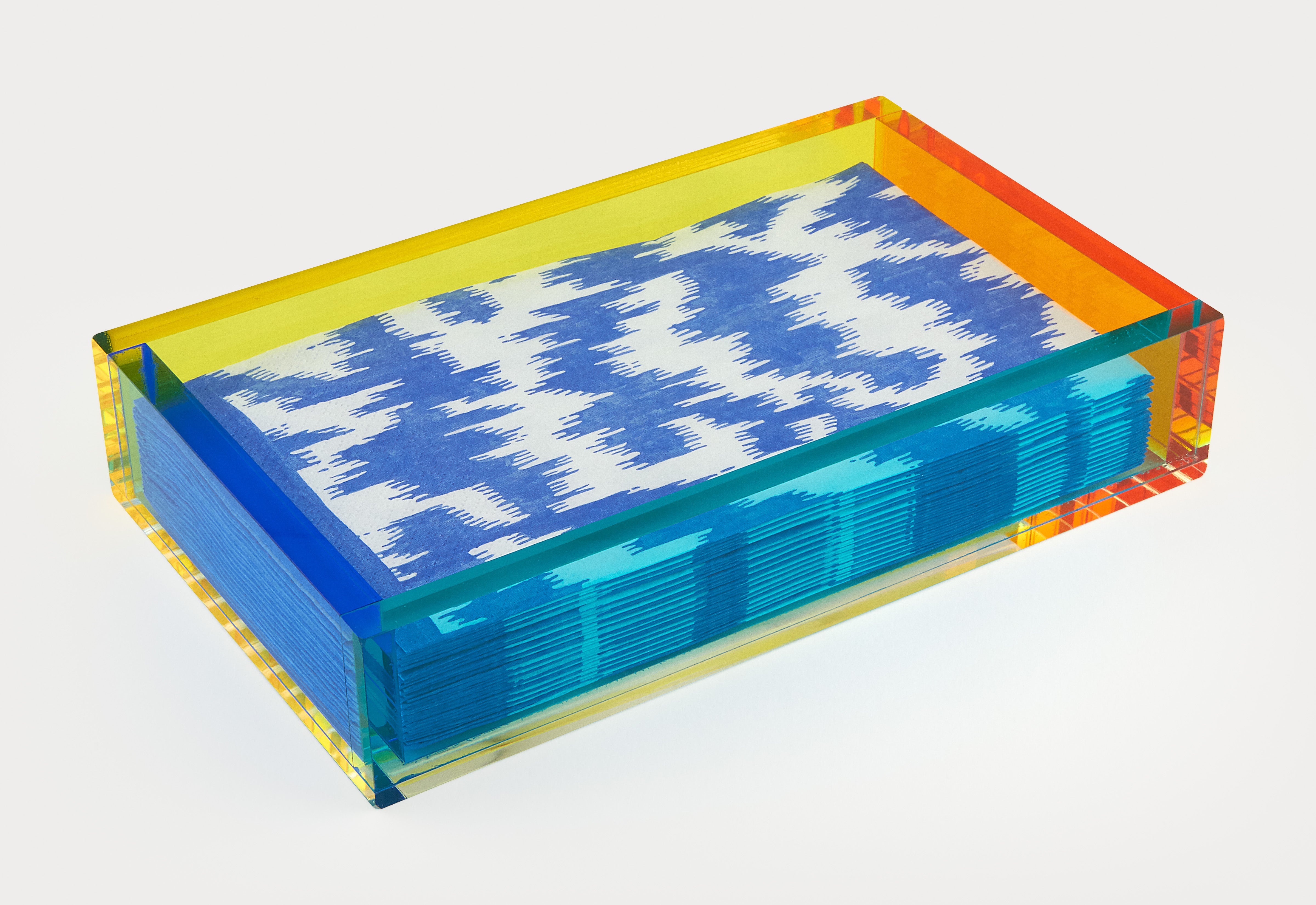 Lucite Bathroom Napkin Tray