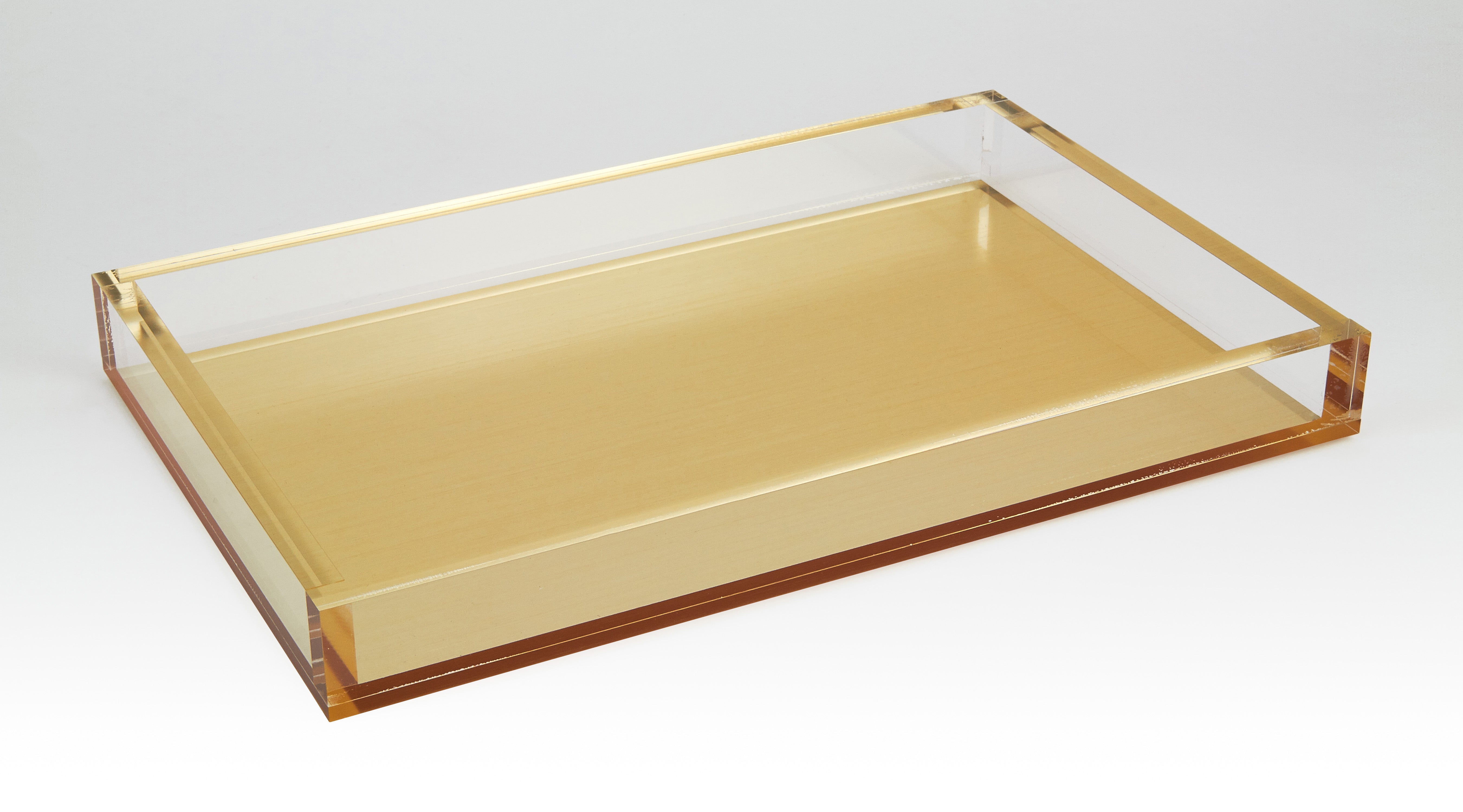 Lucite Tray 12x8 - Gold