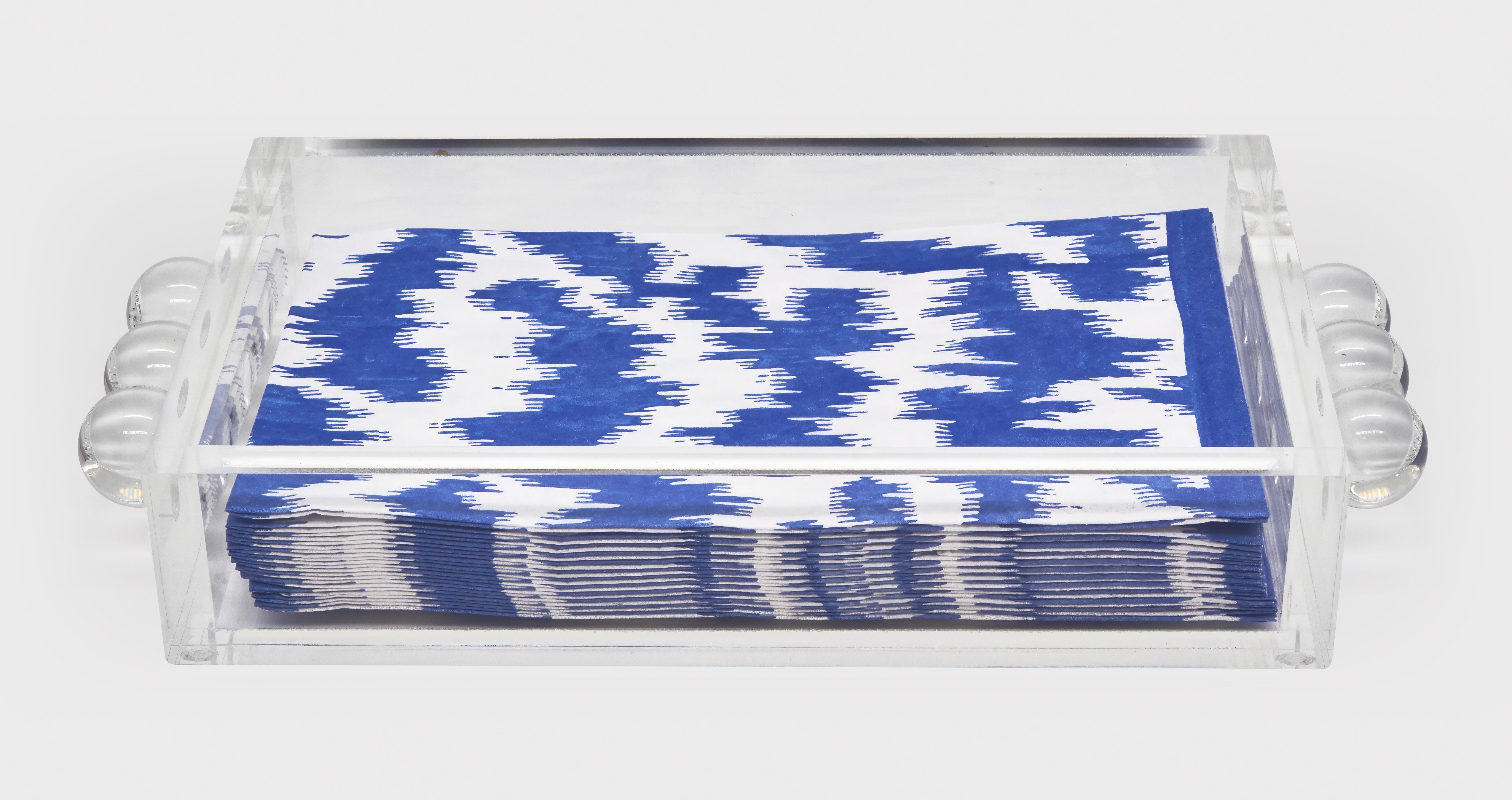 Lucite Bathroom Tray w/ Bubble - Clear