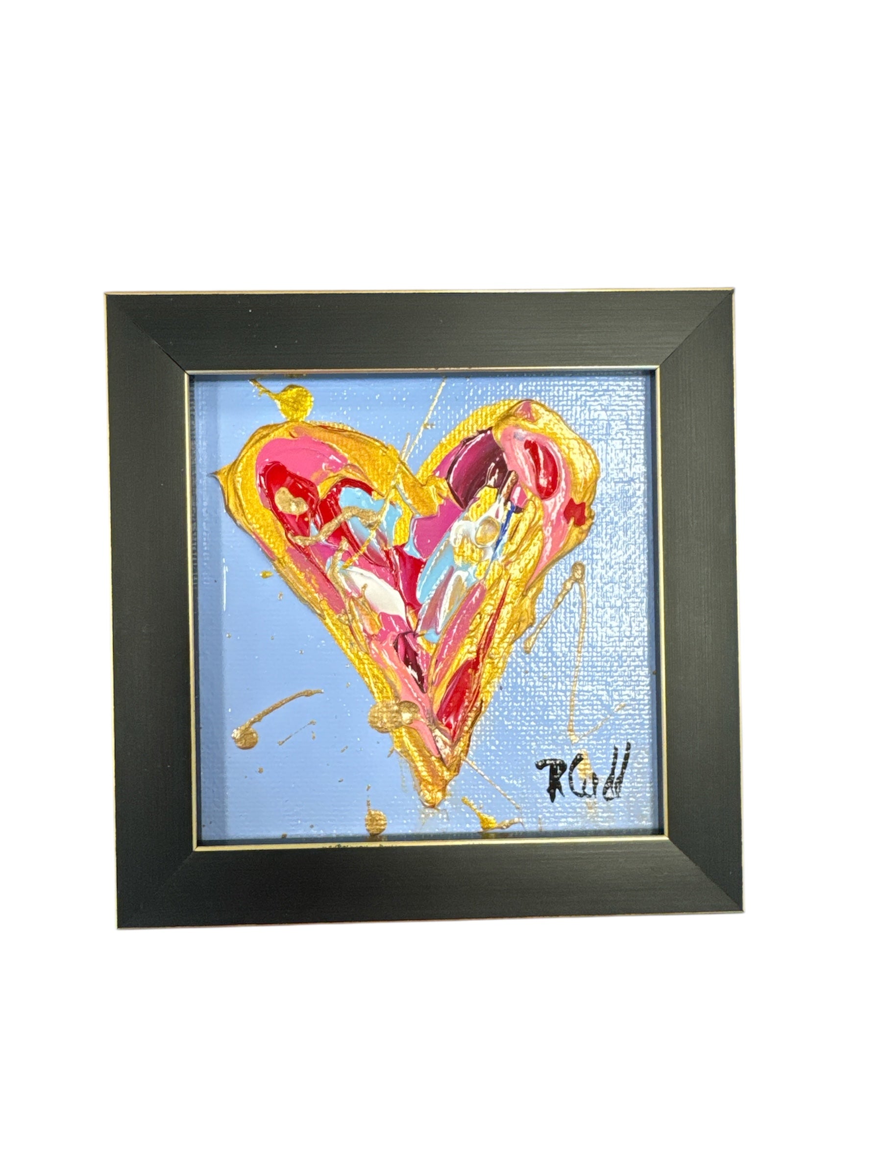 HBR Black Framed Blue Heart