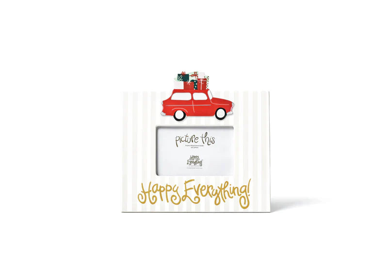 White Stripe Mini Happy Everything! Rectangle Frame